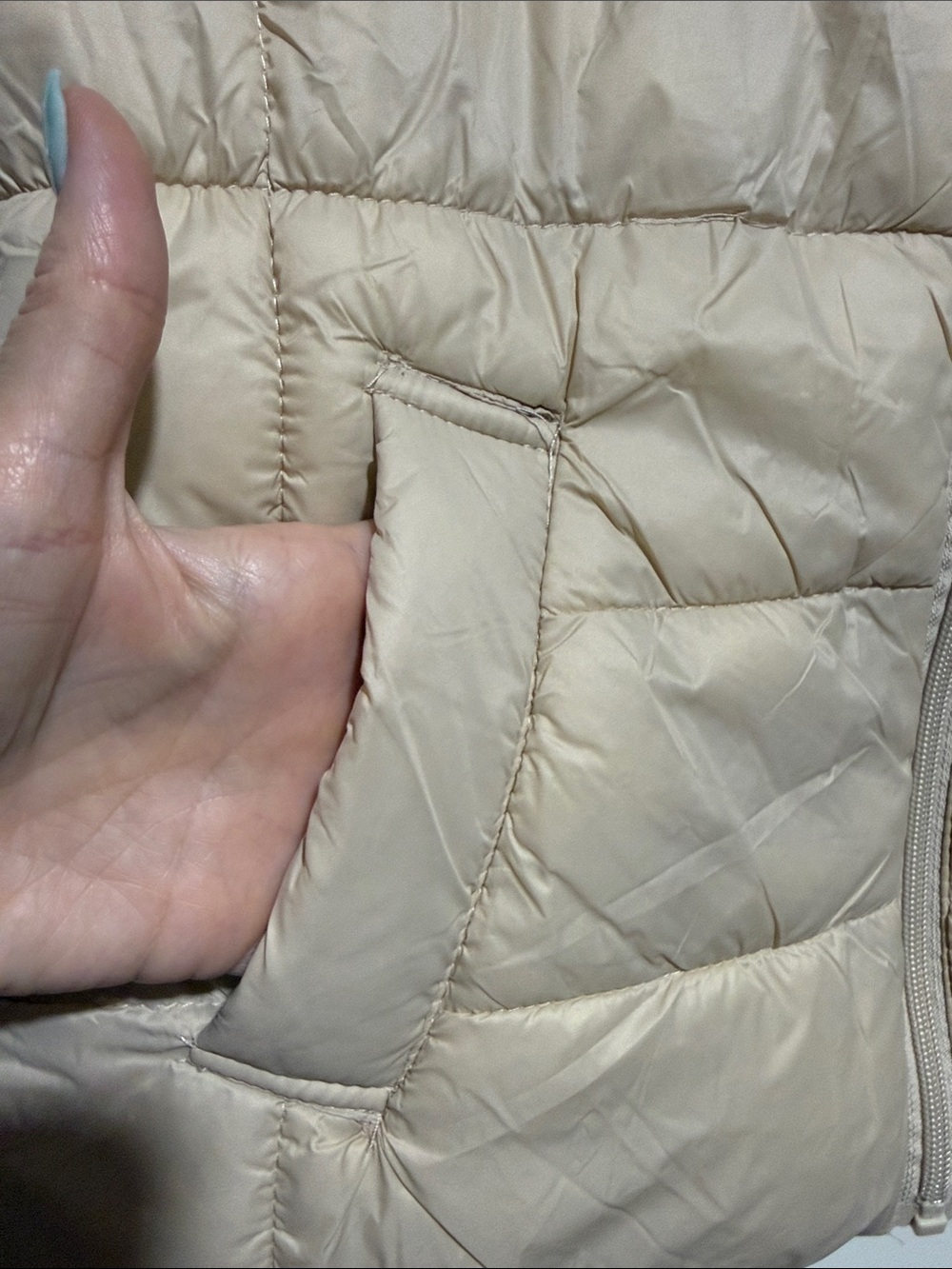 Boutique 9 Light Beige Quilted Puffer Vest fall - Picture 4 of 9